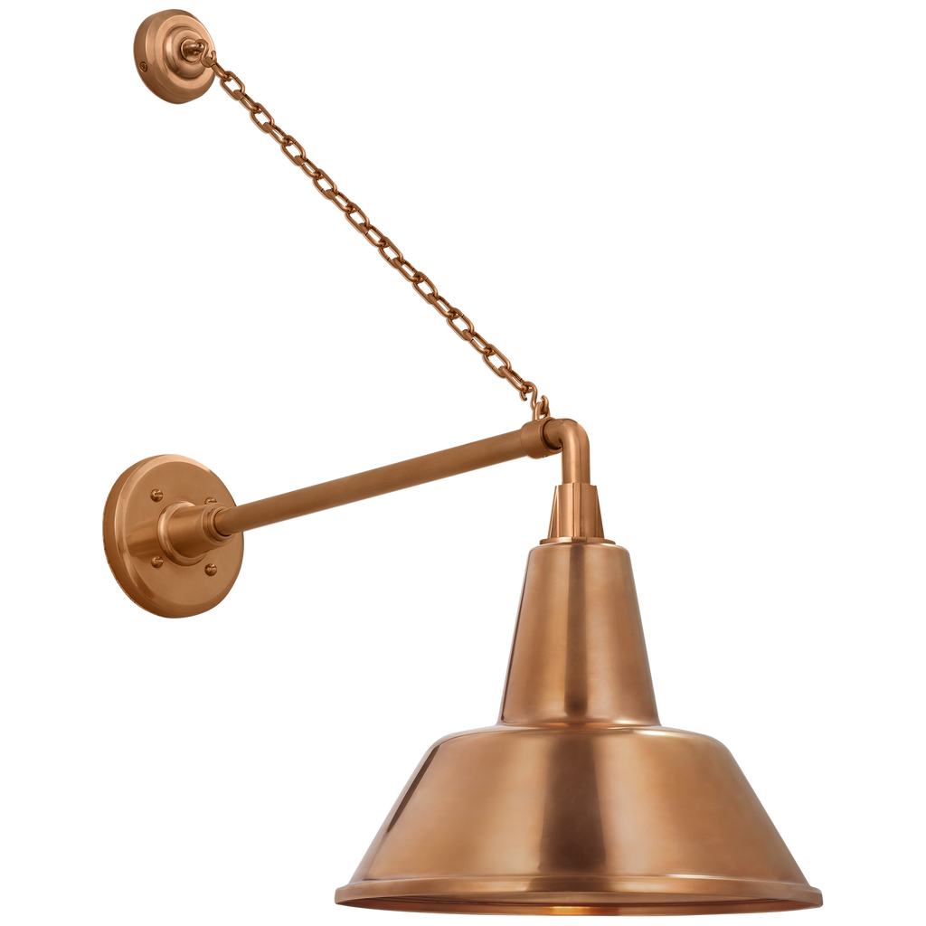 Academy 17.5" Anchored Mack Barn Light | Soft Copper | 12.5 | 12.5" Soft Copper Bowers Shade