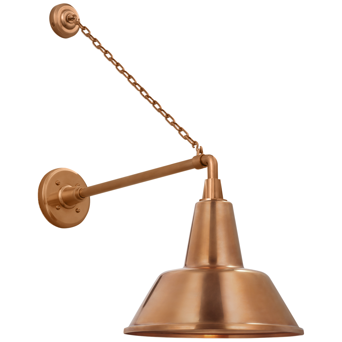 Academy 17.5" Anchored Mack Barn Light | Soft Copper | 12.5 | 12.5" Soft Copper Bowers Shade