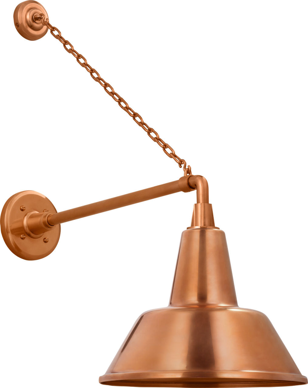 Academy 17.5" Anchored Mack Barn Light | Soft Copper | 12.5 | 12.5" Soft Copper Bowers Shade