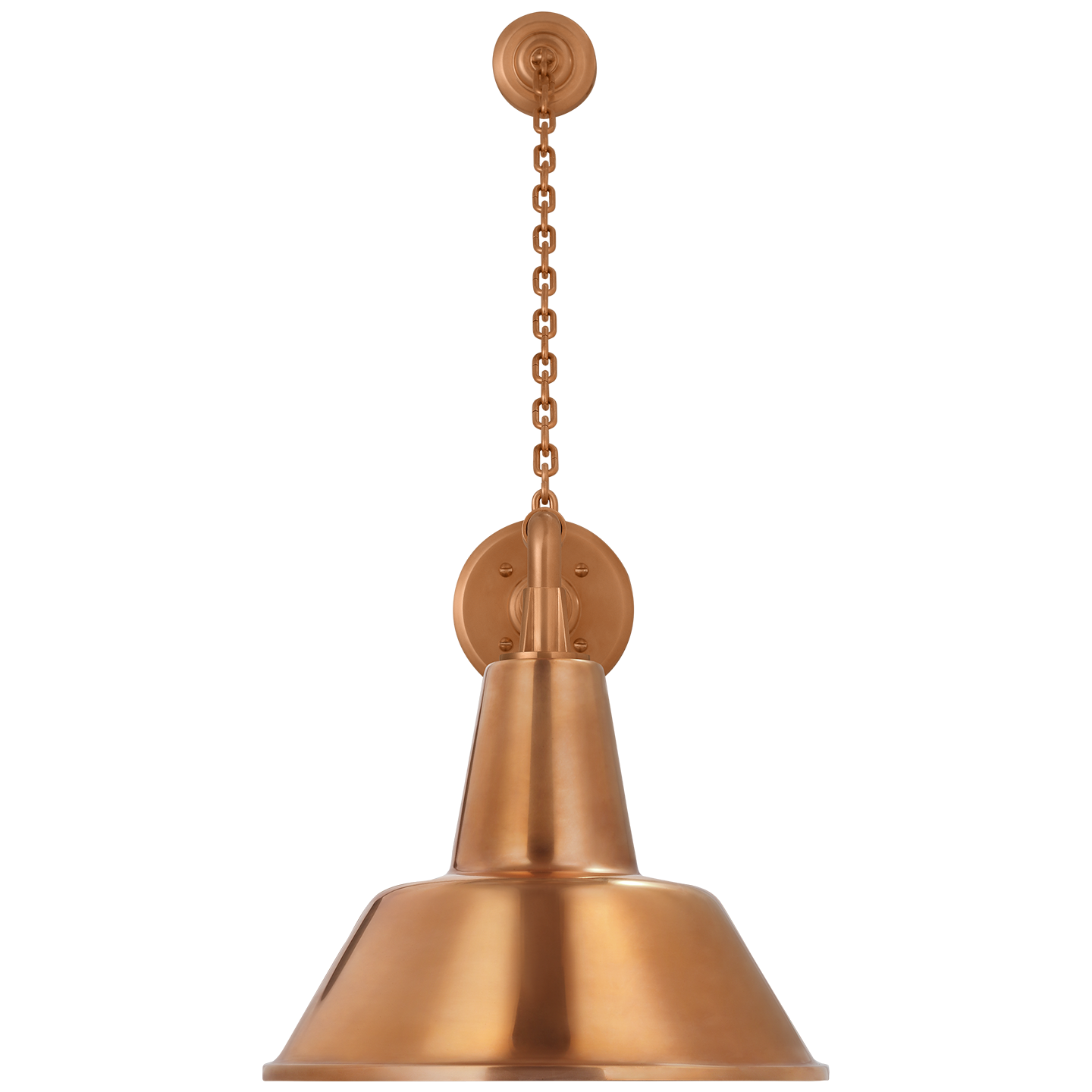 Academy 17.5" Anchored Mack Barn Light | Soft Copper | 12.5 | 12.5" Soft Copper Bowers Shade