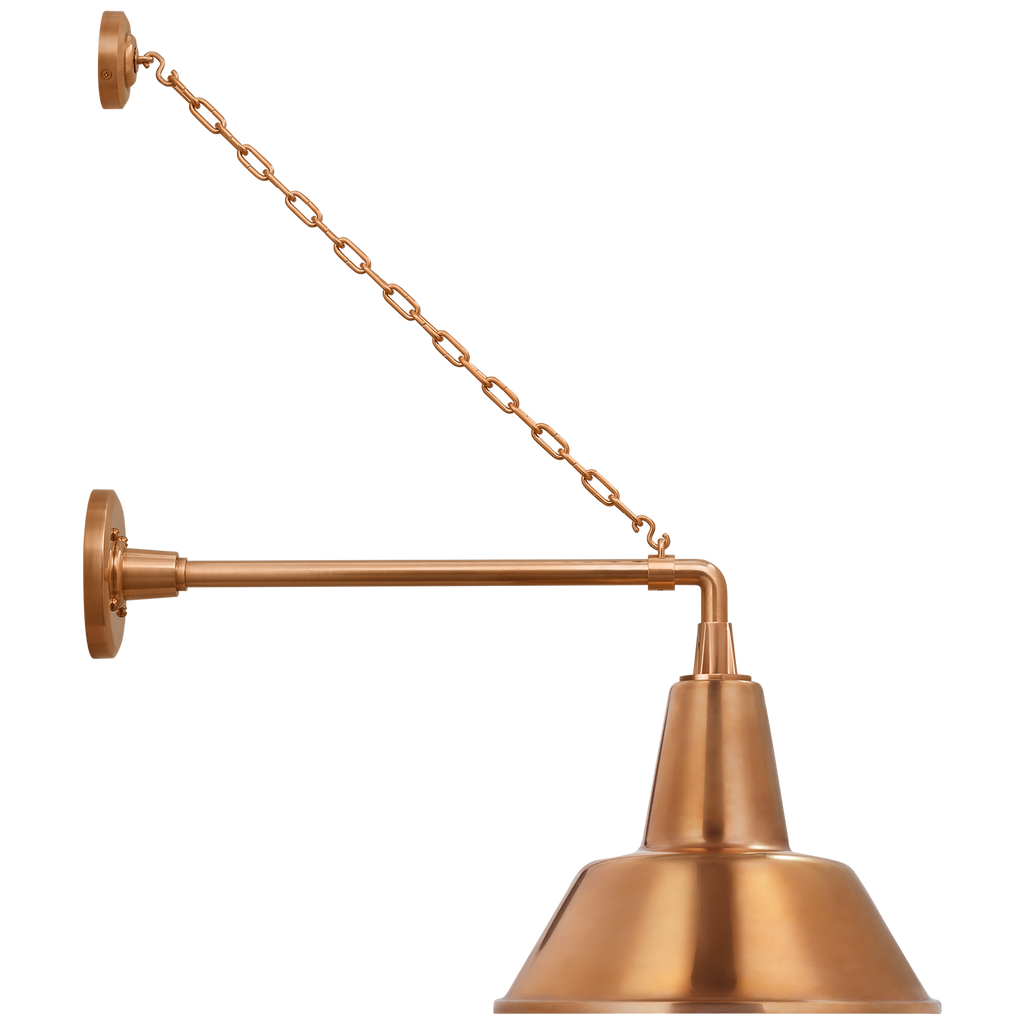 Academy 17.5" Anchored Mack Barn Light | Soft Copper | 12.5 | 12.5" Soft Copper Bowers Shade