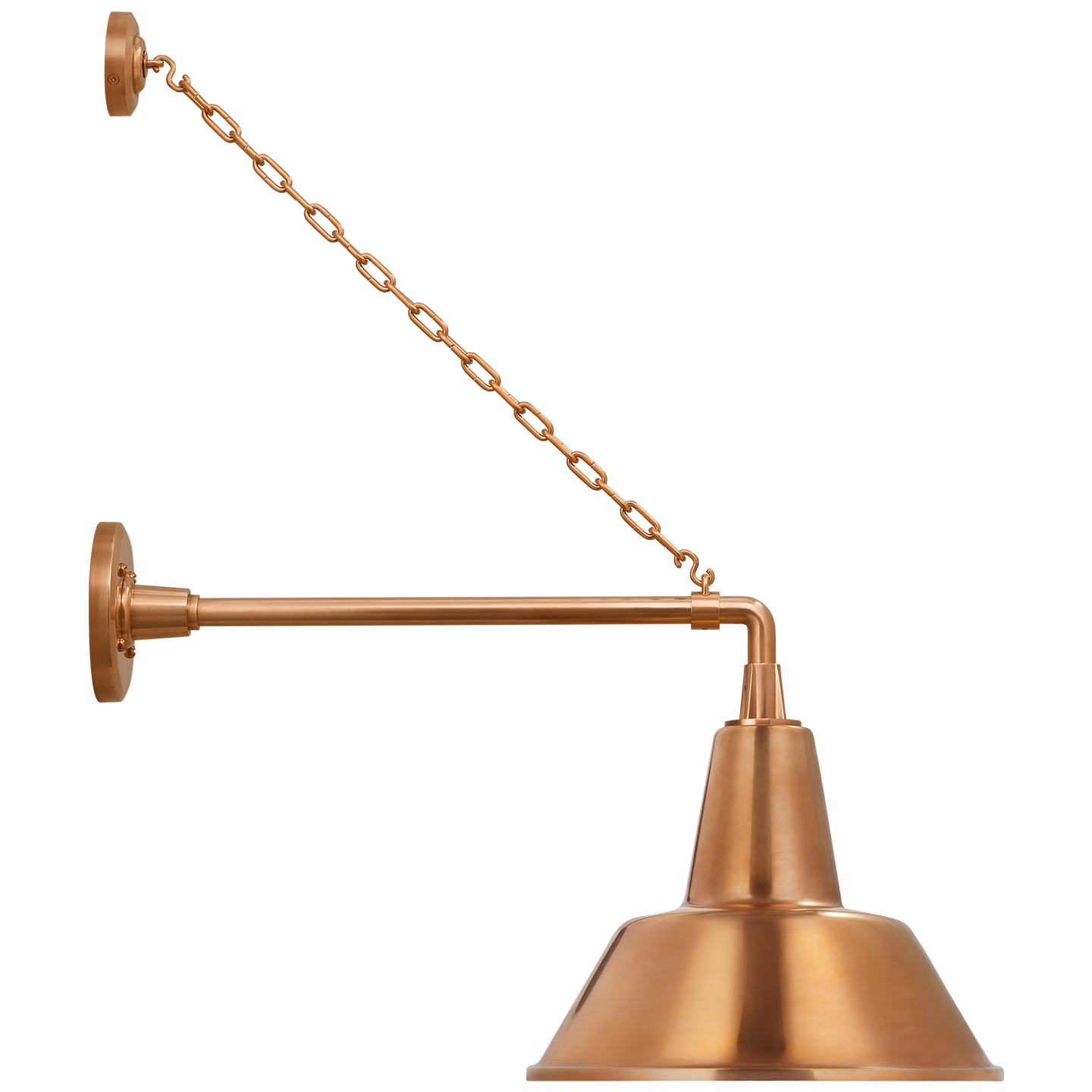 Academy 17.5" Anchored Mack Barn Light | Soft Copper | 12.5 | 12.5" Soft Copper Bowers Shade