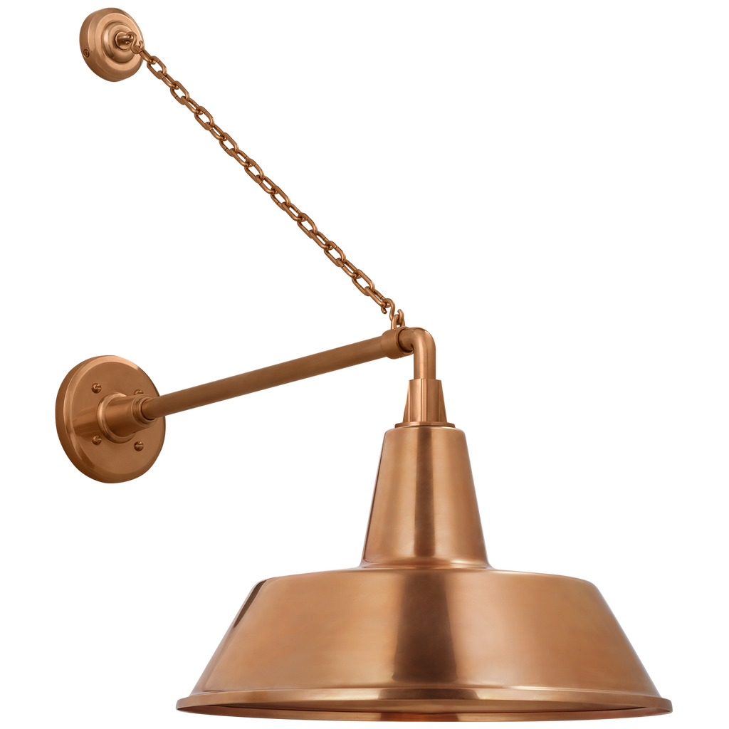 Academy 17.5" Anchored Mack Barn Light | Soft Copper | 16 | 16" Soft Copper Bowers Shade
