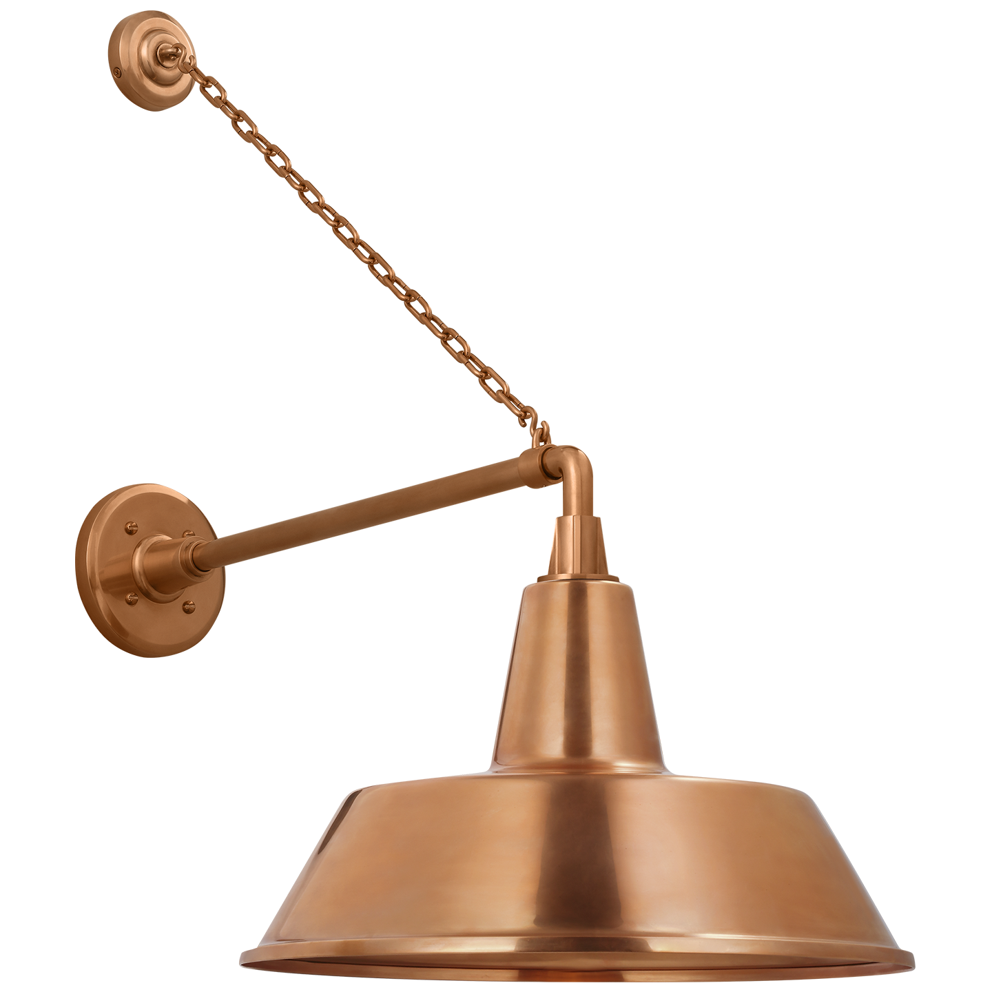 Academy 17.5" Anchored Mack Barn Light | Soft Copper | 16 | 16" Soft Copper Bowers Shade