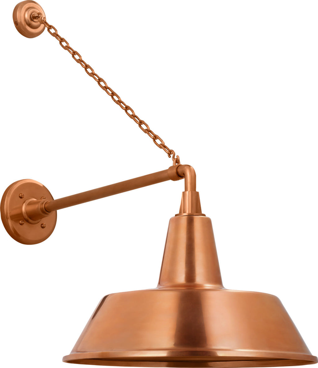 Academy 17.5" Anchored Mack Barn Light | Soft Copper | 16 | 16" Soft Copper Bowers Shade