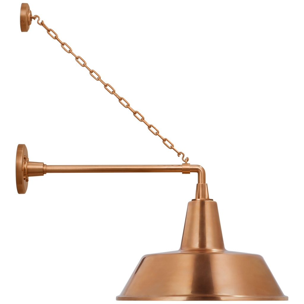 Academy 17.5" Anchored Mack Barn Light | Soft Copper | 16 | 16" Soft Copper Bowers Shade