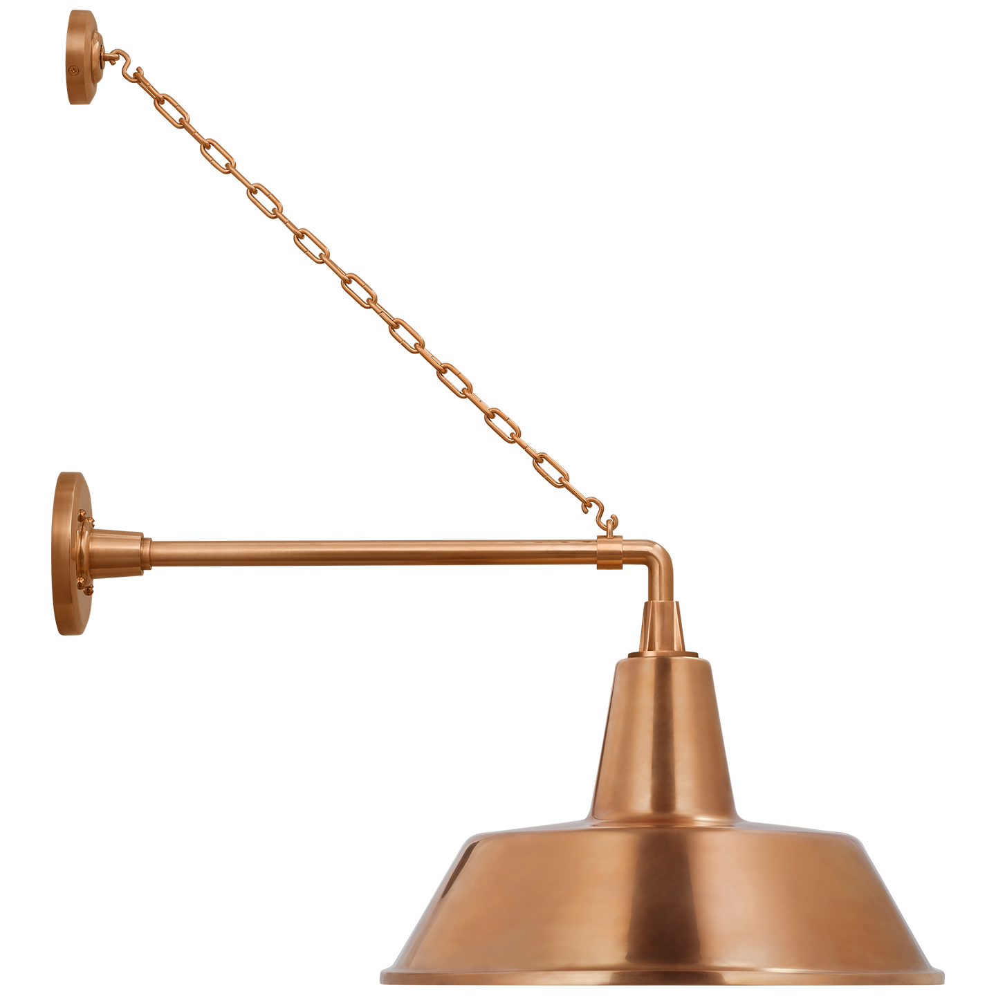 Academy 17.5" Anchored Mack Barn Light | Soft Copper | 16 | 16" Soft Copper Bowers Shade