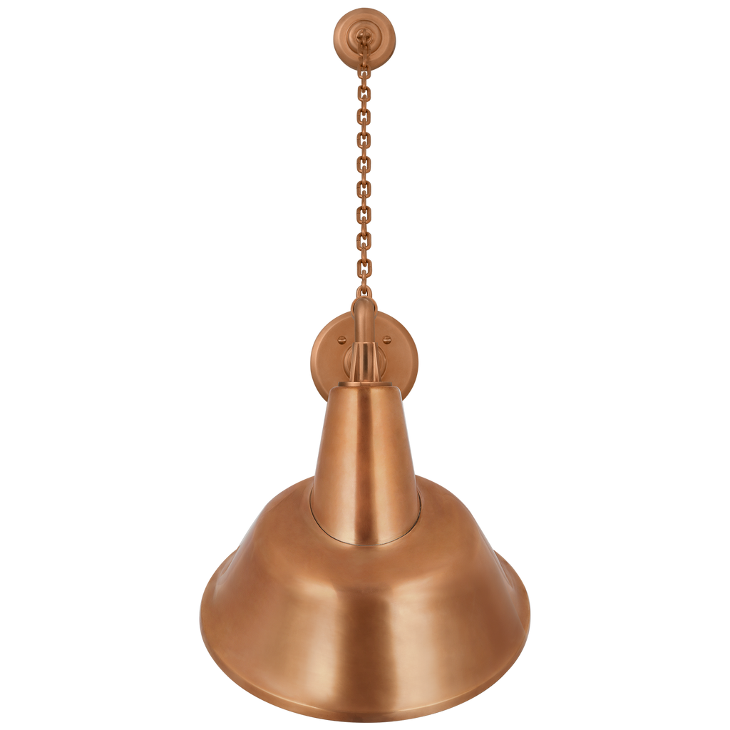 Academy 17.5" Anchored Mack Barn Light | Soft Copper | 12.5 | 12.5" Soft Copper Tilted Bowers Shade