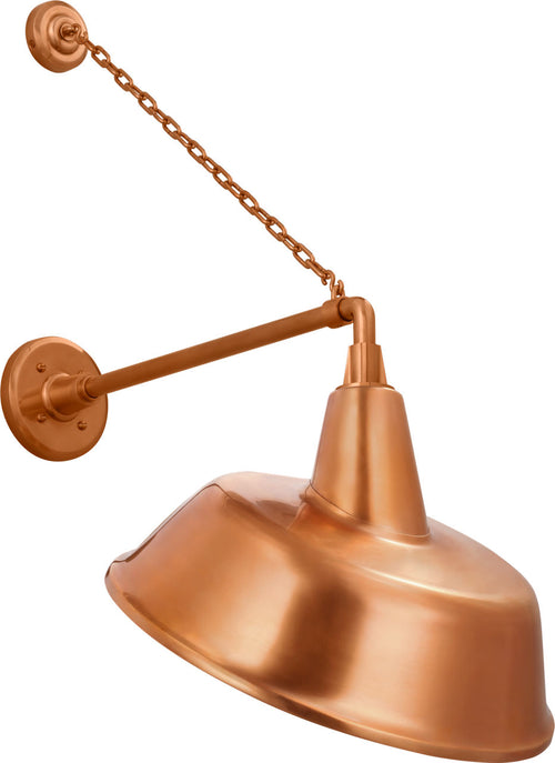 Academy 17.5" Anchored Mack Barn Light | Soft Copper | 16 | 16" Soft Copper Tilted Bowers Shade