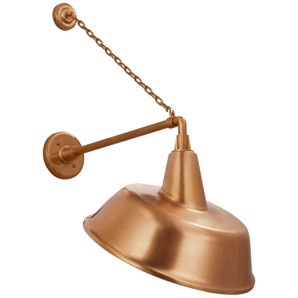 Academy 17.5" Anchored Mack Barn Light | Soft Copper | 16 | 16" Soft Copper Tilted Bowers Shade