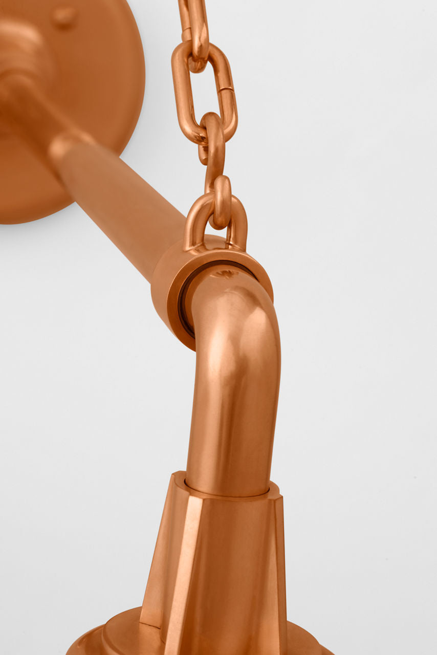 Academy 17.5" Anchored Mack Barn Light | Soft Copper | 16 | 16" Soft Copper Tilted Bowers Shade
