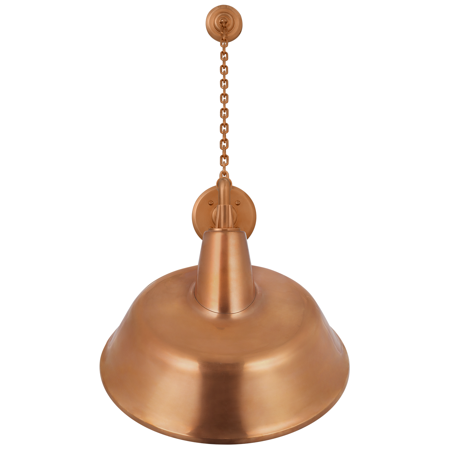 Academy 17.5" Anchored Mack Barn Light | Soft Copper | 16 | 16" Soft Copper Tilted Bowers Shade