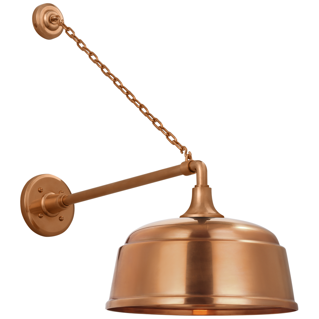 Academy 17.5" Anchored Mack Barn Light | Soft Copper | 12.5 | 12.5" Soft Copper Rockhouse Shade