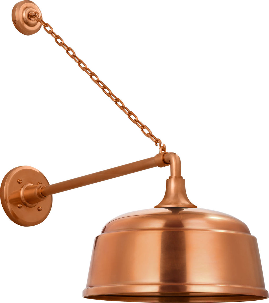Academy 17.5" Anchored Mack Barn Light | Soft Copper | 12.5 | 12.5" Soft Copper Rockhouse Shade