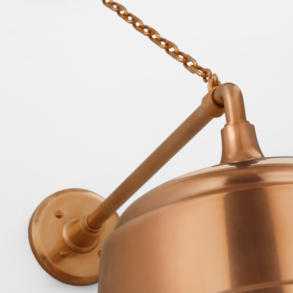 Academy 17.5" Anchored Mack Barn Light | Soft Copper | 12.5 | 12.5" Soft Copper Rockhouse Shade