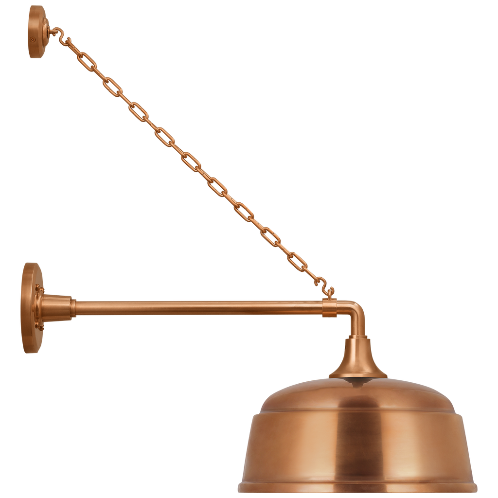 Academy 17.5" Anchored Mack Barn Light | Soft Copper | 12.5 | 12.5" Soft Copper Rockhouse Shade
