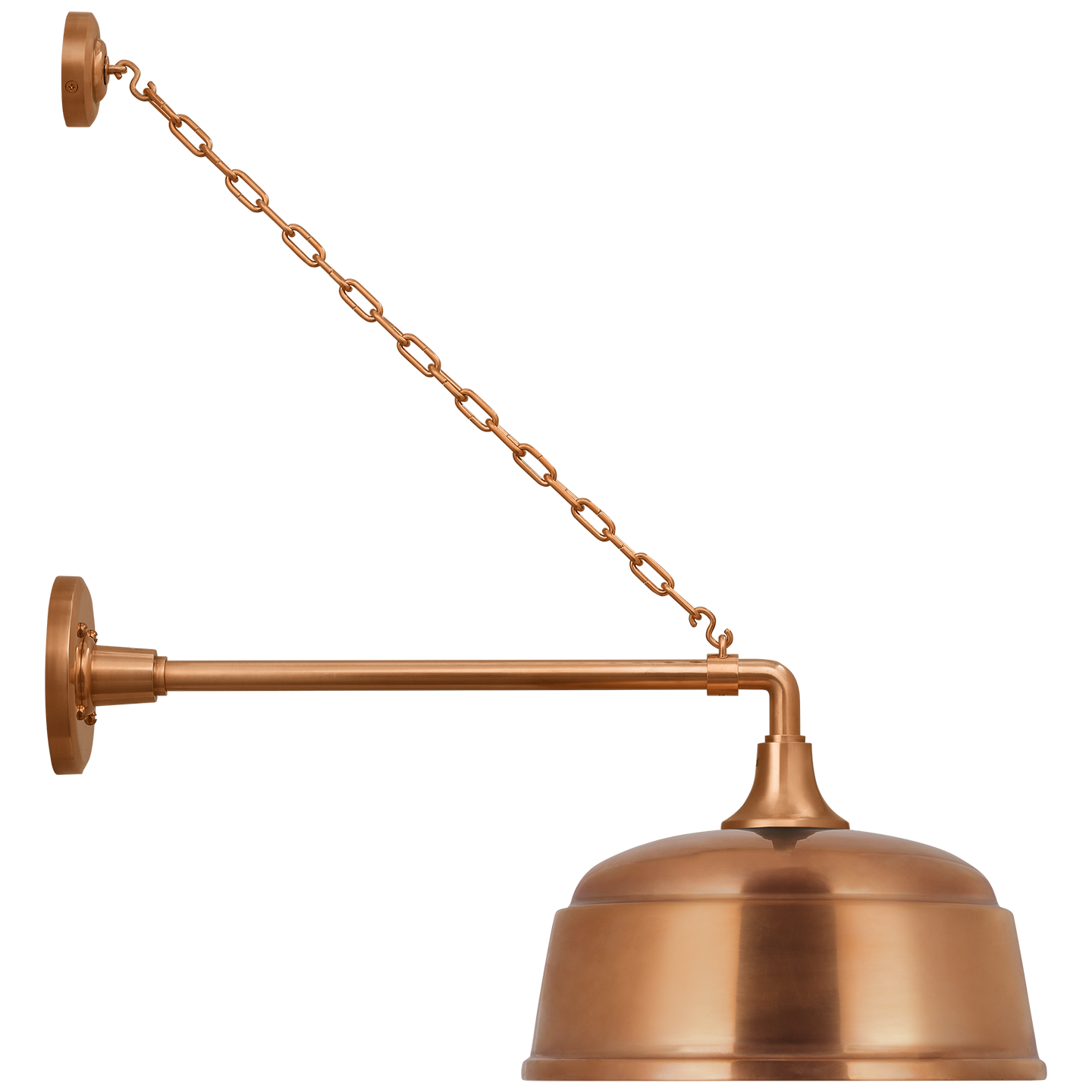 Academy 17.5" Anchored Mack Barn Light | Soft Copper | 12.5 | 12.5" Soft Copper Rockhouse Shade