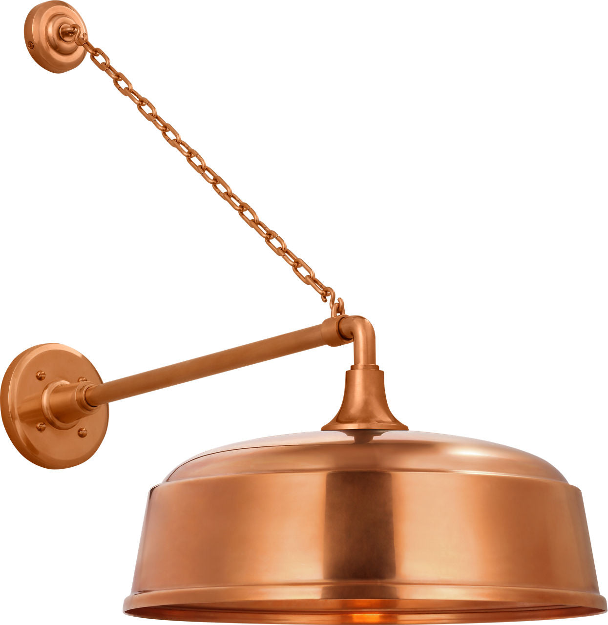 Academy 17.5" Anchored Mack Barn Light | Soft Copper | 16 | 16" Soft Copper Rockhouse Shade