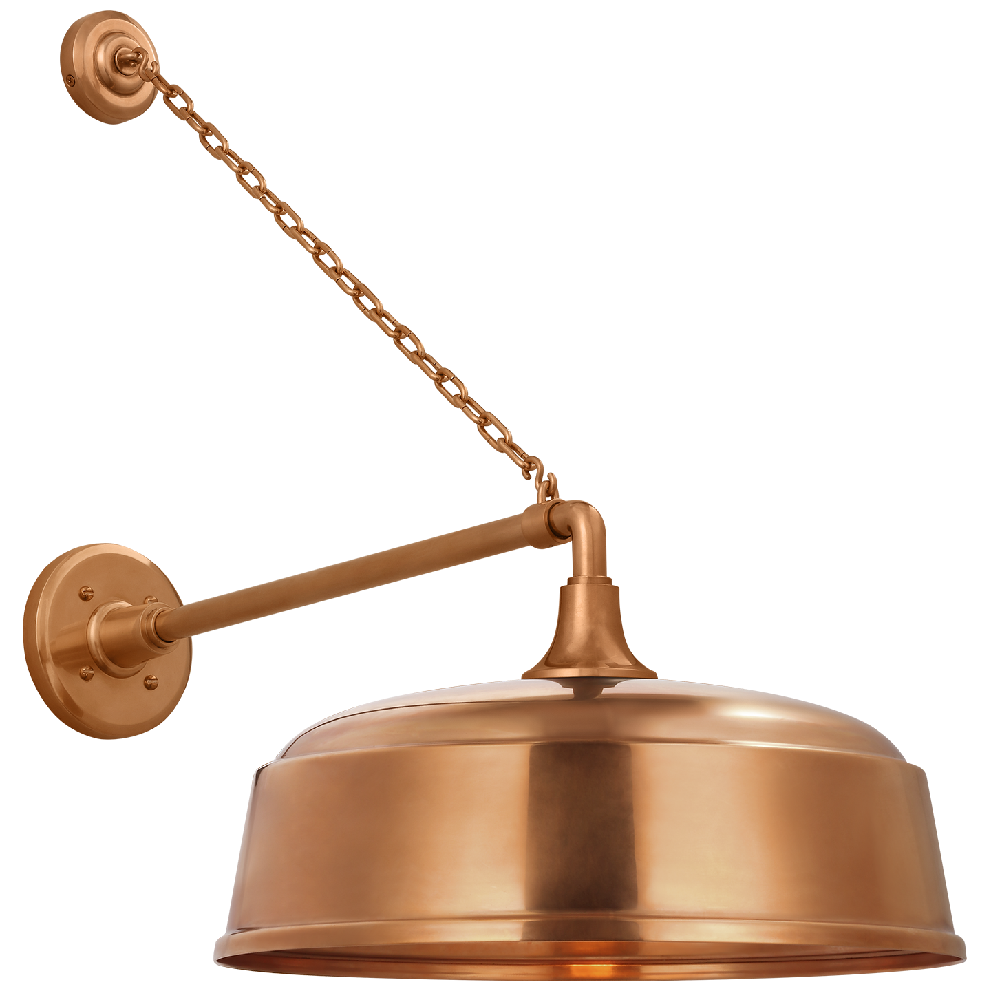 Academy 17.5" Anchored Mack Barn Light | Soft Copper | 16 | 16" Soft Copper Rockhouse Shade