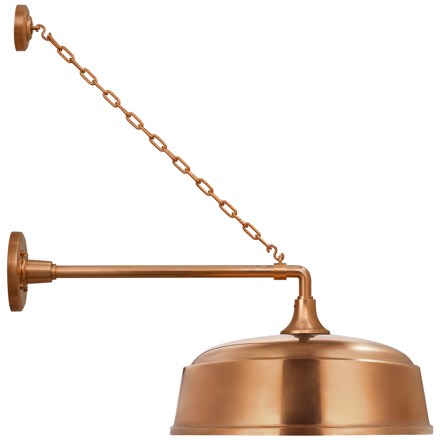 Academy 17.5" Anchored Mack Barn Light | Soft Copper | 16 | 16" Soft Copper Rockhouse Shade