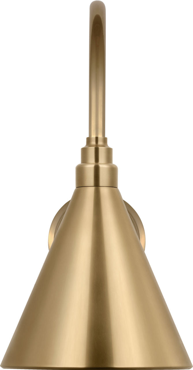 Academy 11" Arched Mack Barn Light | Hand-Rubbed Antique Brass | 9 | 9" Hand-Rubbed Antique Brass Conical Savannah Shade