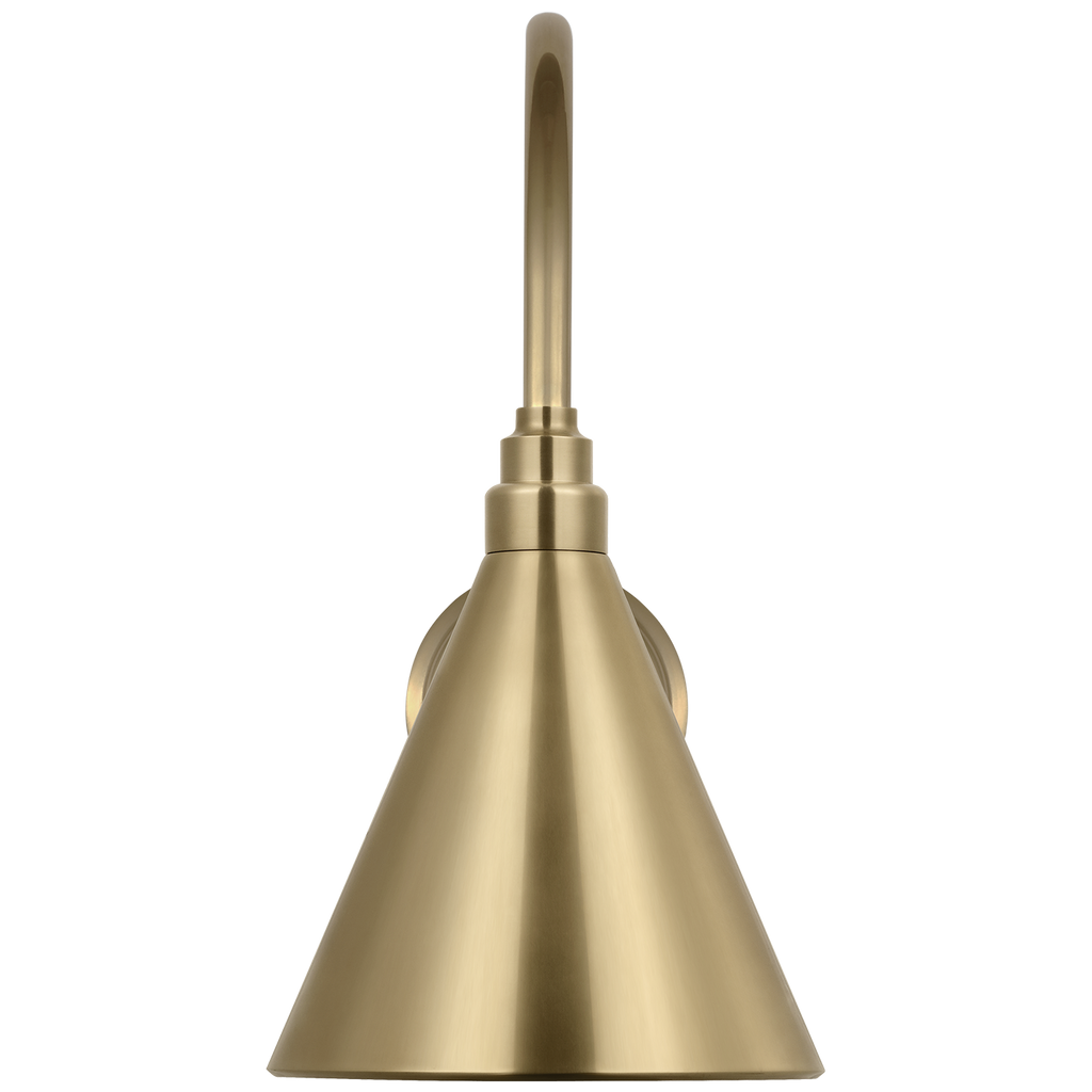 Academy 11" Arched Mack Barn Light | Hand-Rubbed Antique Brass | 9 | 9" Hand-Rubbed Antique Brass Conical Savannah Shade