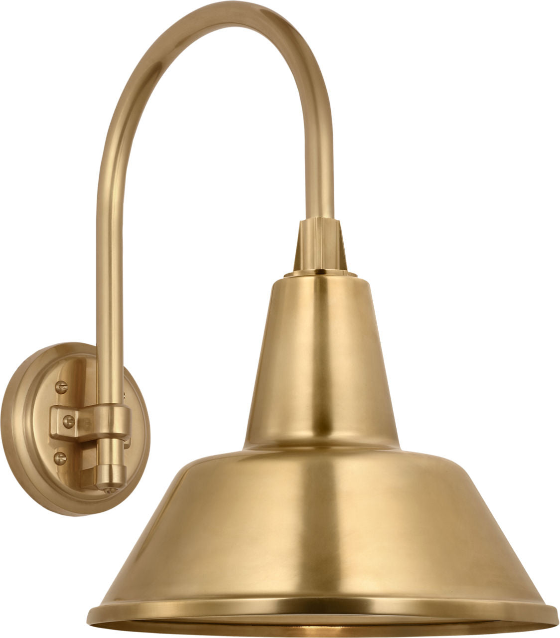 Academy 11" Arched Mack Barn Light | Hand-Rubbed Antique Brass | 12.5 | 12.5" Hand-Rubbed Antique Brass Bowers Shade
