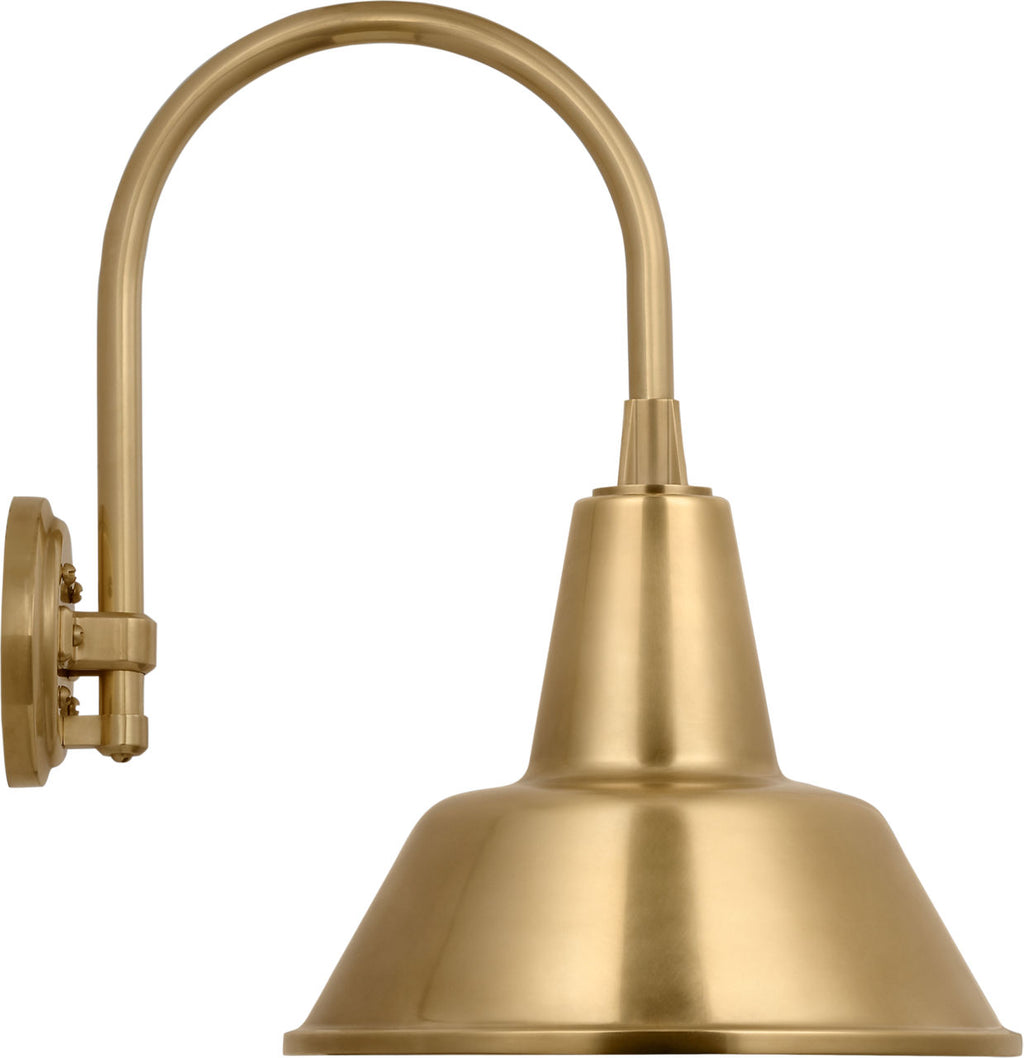 Academy 11" Arched Mack Barn Light | Hand-Rubbed Antique Brass | 12.5 | 12.5" Hand-Rubbed Antique Brass Bowers Shade