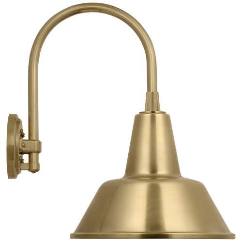 Academy 11" Arched Mack Barn Light | Hand-Rubbed Antique Brass | 12.5 | 12.5" Hand-Rubbed Antique Brass Bowers Shade