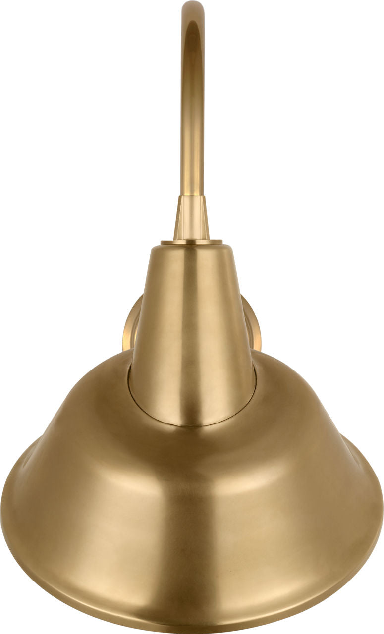 Academy 11" Arched Mack Barn Light | Hand-Rubbed Antique Brass | 12.5 | 12.5" Hand-Rubbed Antique Brass Tilted Bowers Shade