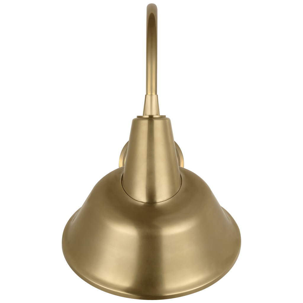 Academy 11" Arched Mack Barn Light | Hand-Rubbed Antique Brass | 12.5 | 12.5" Hand-Rubbed Antique Brass Tilted Bowers Shade