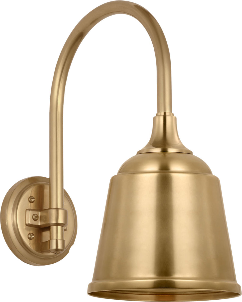 Academy 11" Arched Mack Barn Light | Hand-Rubbed Antique Brass | 8 | 8" Hand-Rubbed Antique Brass Rockhouse Shade