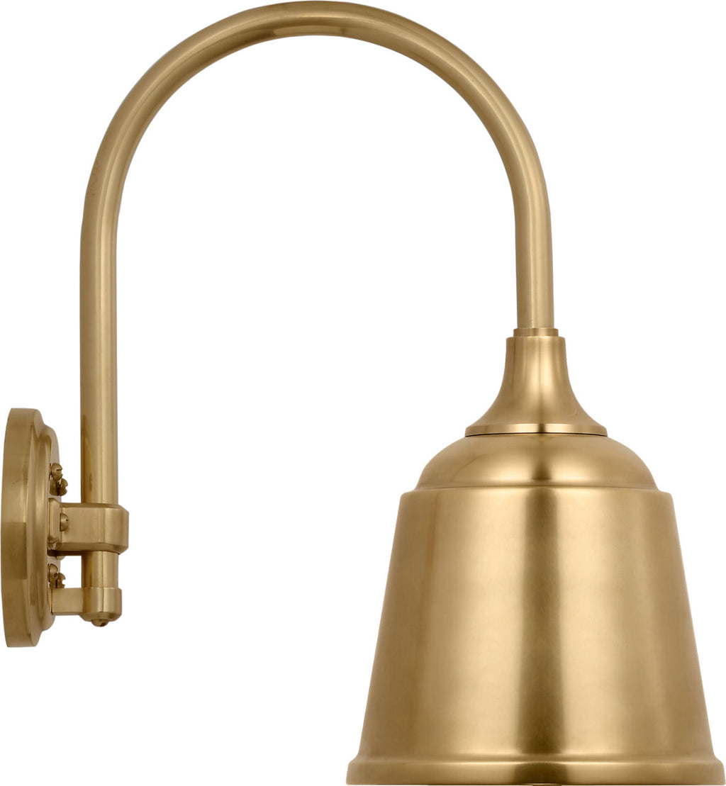 Academy 11" Arched Mack Barn Light | Hand-Rubbed Antique Brass | 8 | 8" Hand-Rubbed Antique Brass Rockhouse Shade