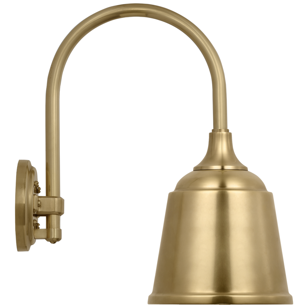 Academy 11" Arched Mack Barn Light | Hand-Rubbed Antique Brass | 8 | 8" Hand-Rubbed Antique Brass Rockhouse Shade