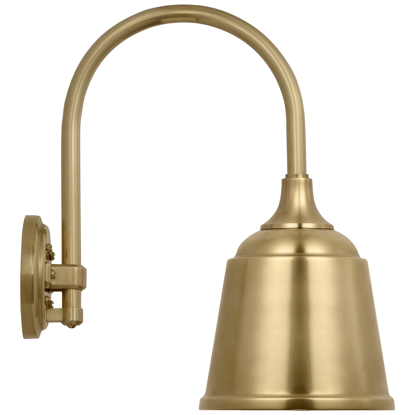 Academy 11" Arched Mack Barn Light | Hand-Rubbed Antique Brass | 8 | 8" Hand-Rubbed Antique Brass Rockhouse Shade
