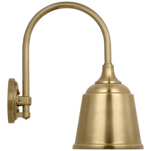 Academy 11" Arched Mack Barn Light | Hand-Rubbed Antique Brass | 8 | 8" Hand-Rubbed Antique Brass Rockhouse Shade