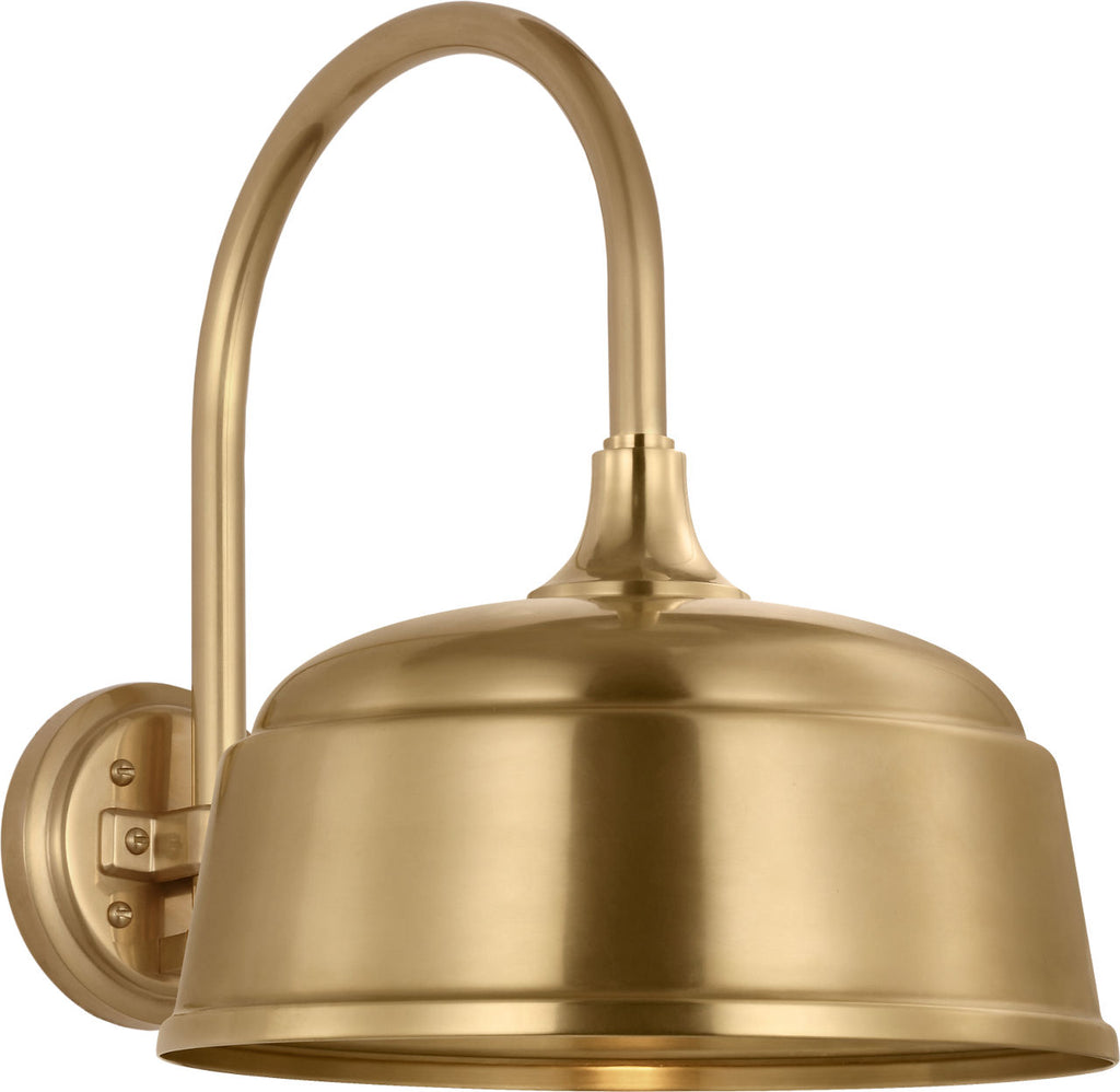 Academy 11" Arched Mack Barn Light | Hand-Rubbed Antique Brass | 12.5 | 12.5" Hand-Rubbed Antique Brass Rockhouse Shade