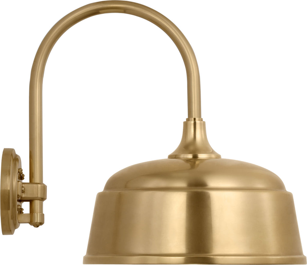 Academy 11" Arched Mack Barn Light | Hand-Rubbed Antique Brass | 12.5 | 12.5" Hand-Rubbed Antique Brass Rockhouse Shade
