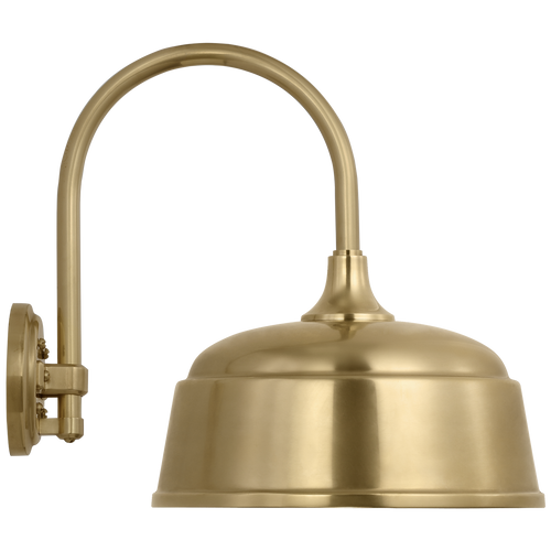 Academy 11" Arched Mack Barn Light | Hand-Rubbed Antique Brass | 12.5 | 12.5" Hand-Rubbed Antique Brass Rockhouse Shade