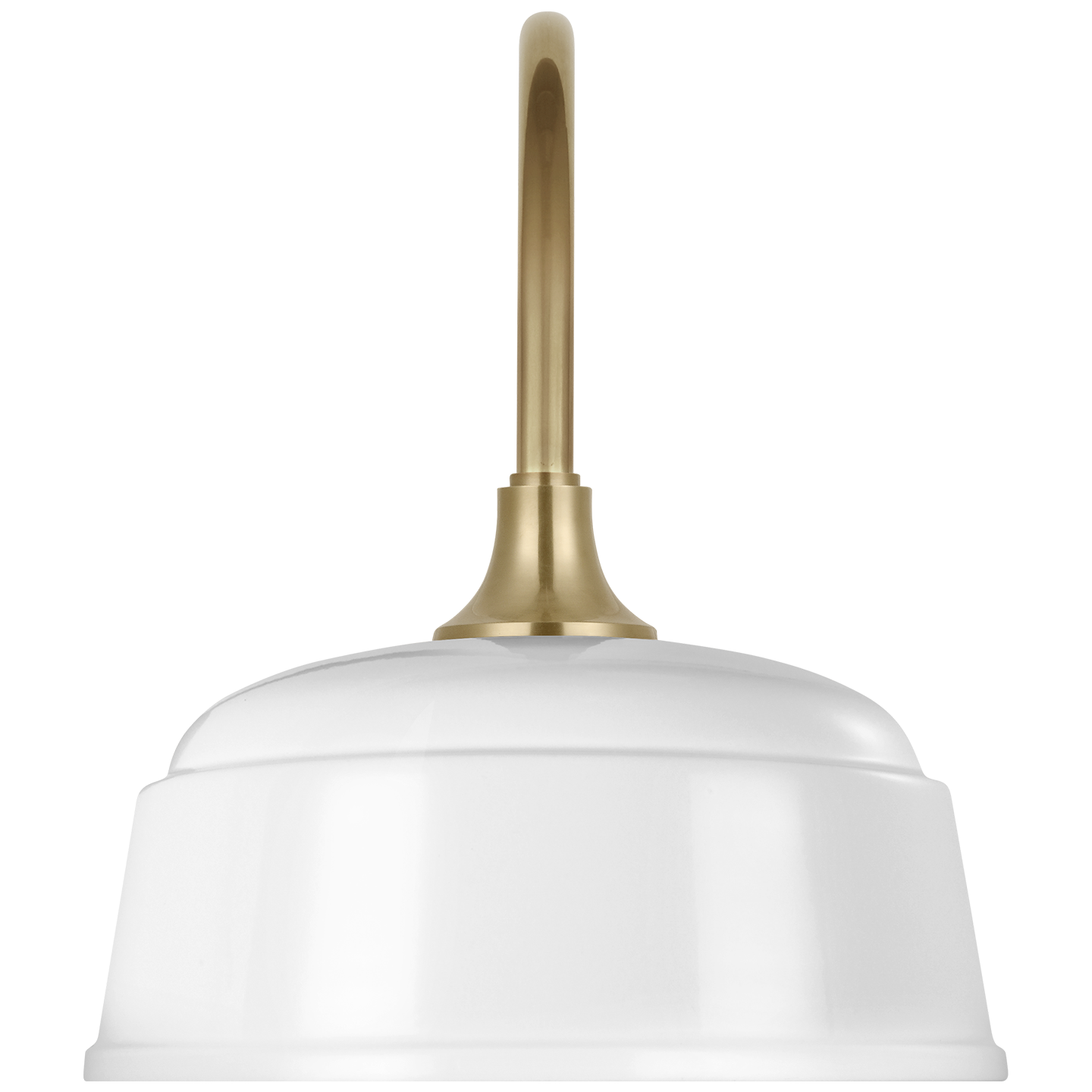 Academy 11" Arched Mack Barn Light | Hand-Rubbed Antique Brass | 12.5 | 12.5" White Rockhouse Shade