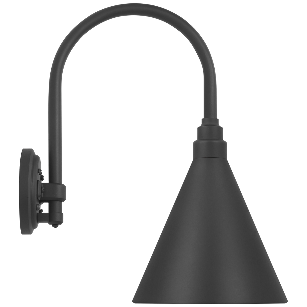 Academy 11" Arched Mack Barn Light | Matte Black | 9 | 9" Matte Black Conical Savannah Shade