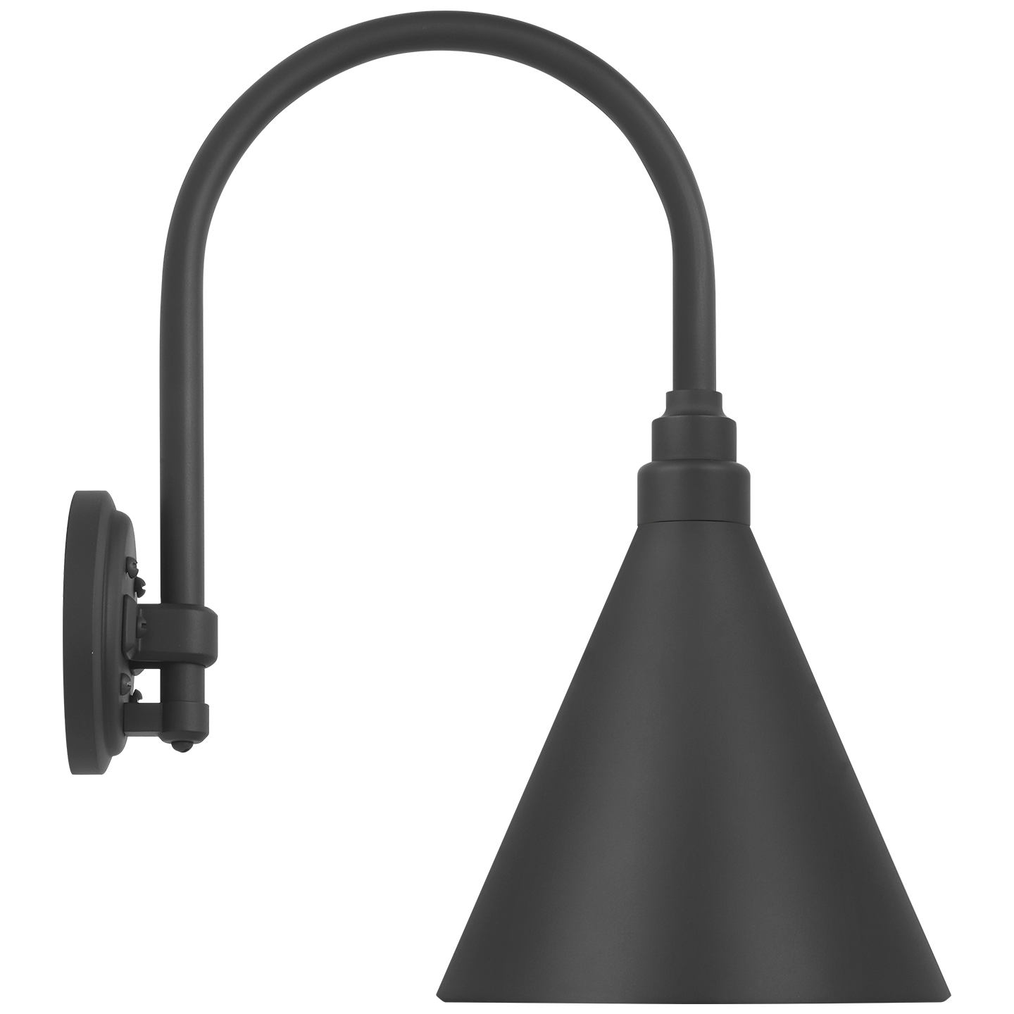 Academy 11" Arched Mack Barn Light | Matte Black | 9 | 9" Matte Black Conical Savannah Shade