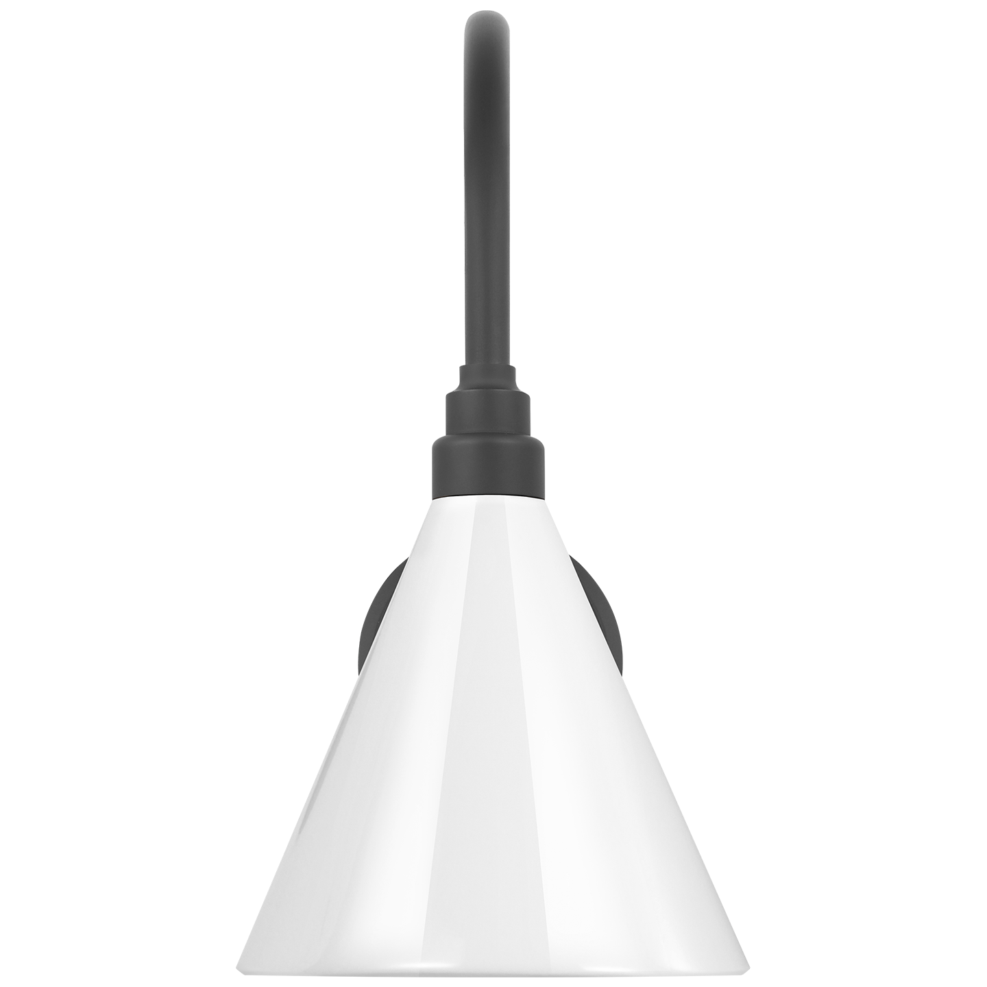 Academy 11" Arched Mack Barn Light | Matte Black | 9 | 9" White Conical Savannah Shade