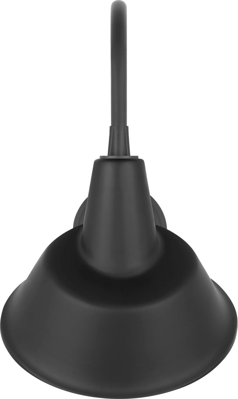 Academy 11" Arched Mack Barn Light | Matte Black | 12.5 | 12.5" Matte Black Tilted Bowers Shade