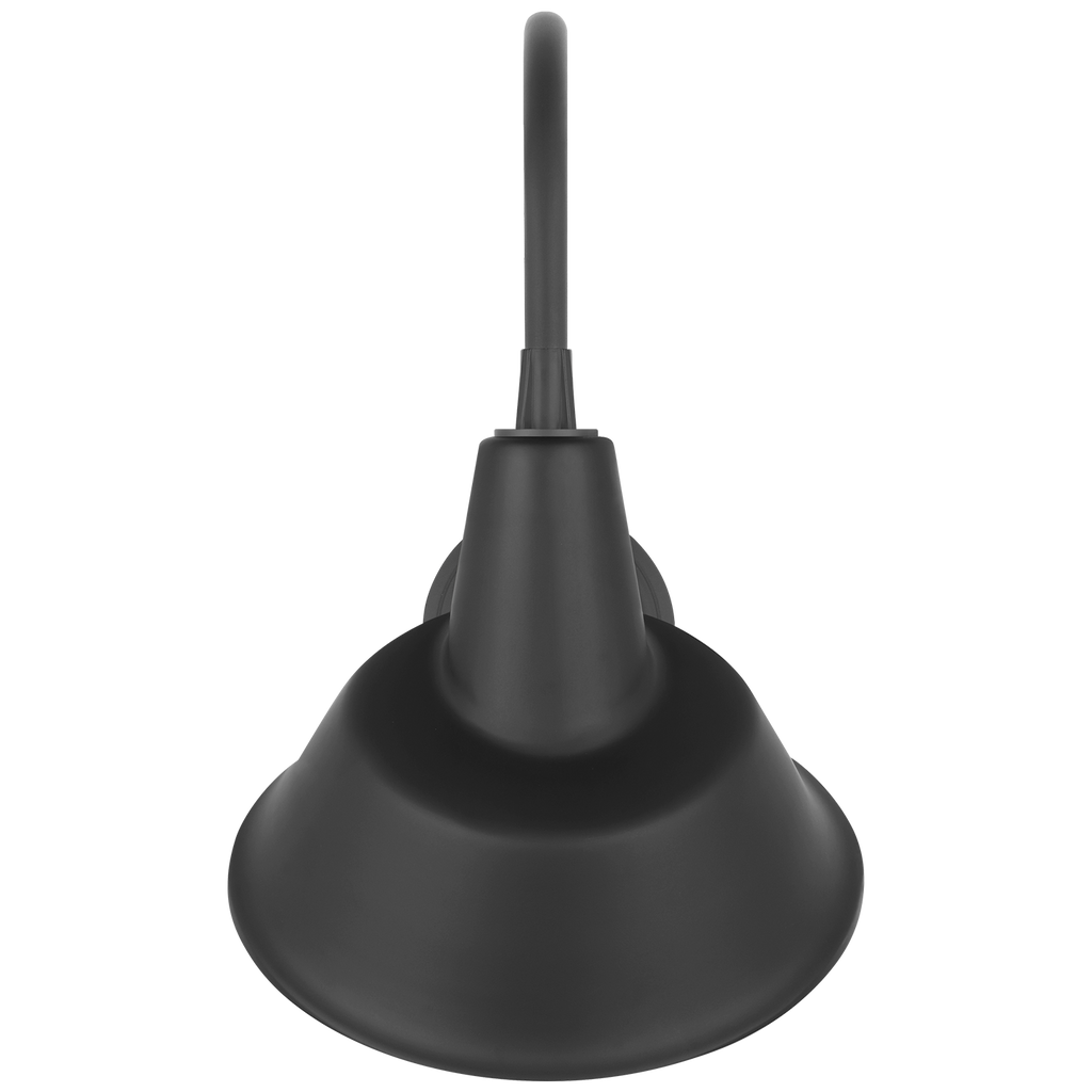 Academy 11" Arched Mack Barn Light | Matte Black | 12.5 | 12.5" Matte Black Tilted Bowers Shade