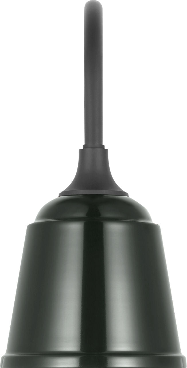 Academy 11" Arched Mack Barn Light | Matte Black | 8 | 8" Green Rockhouse Shade