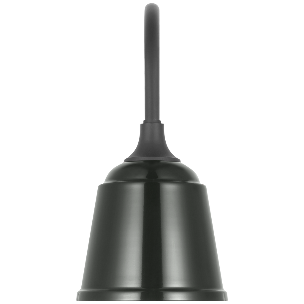 Academy 11" Arched Mack Barn Light | Matte Black | 8 | 8" Green Rockhouse Shade