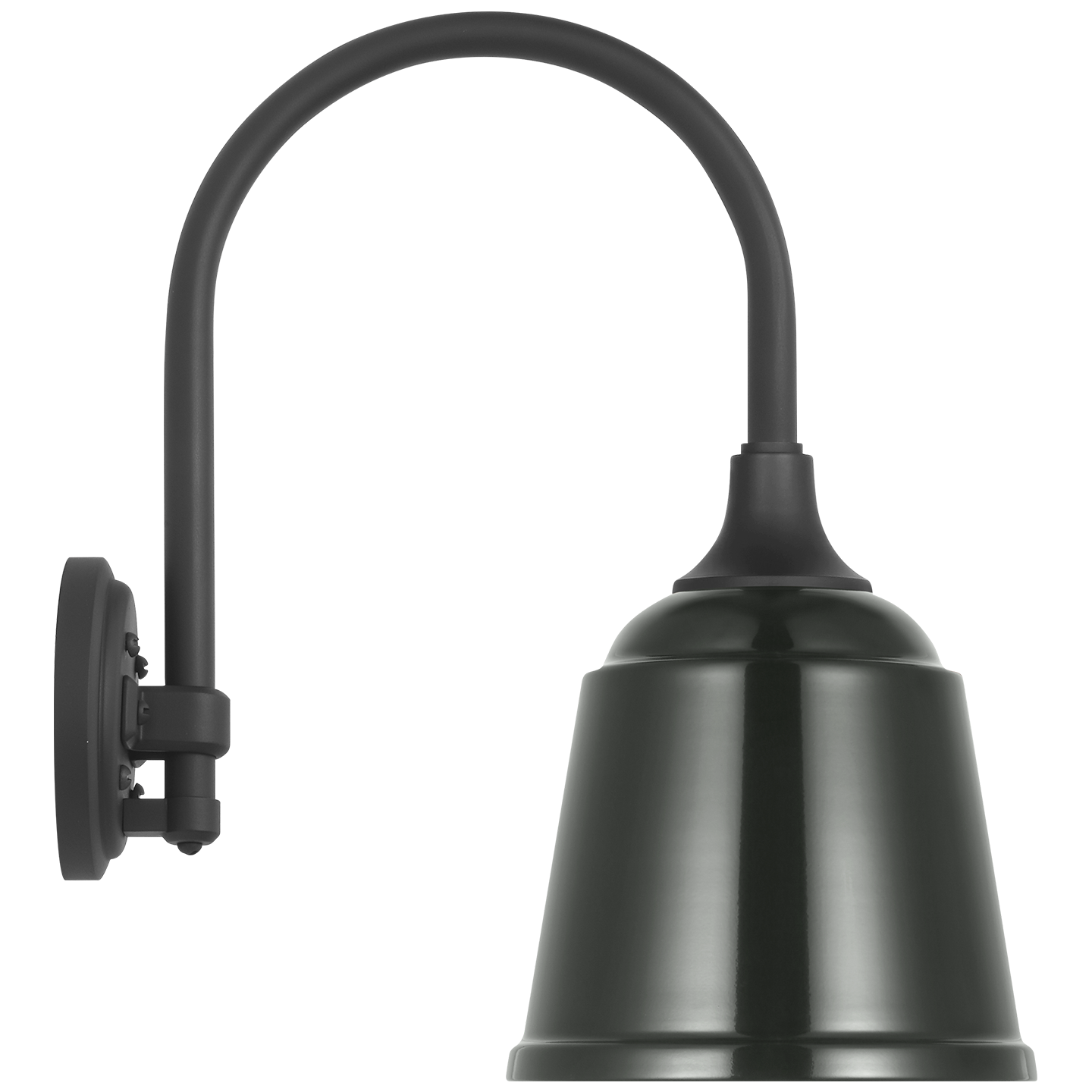 Academy 11" Arched Mack Barn Light | Matte Black | 8 | 8" Green Rockhouse Shade