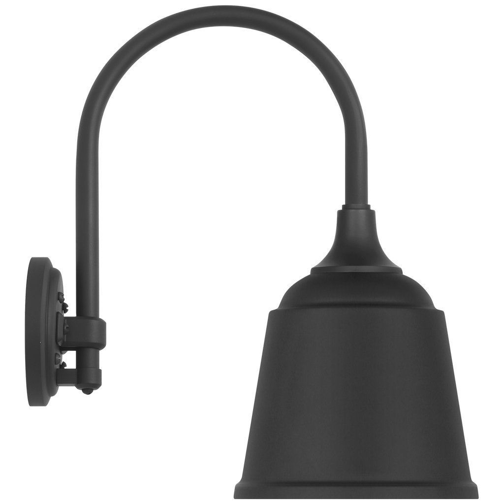Academy 11" Arched Mack Barn Light | Matte Black | 8 | 8" Matte Black Rockhouse Shade