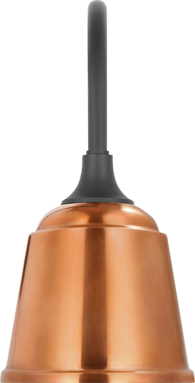 Academy 11" Arched Mack Barn Light | Matte Black | 8 | 8" Soft Copper Rockhouse Shade